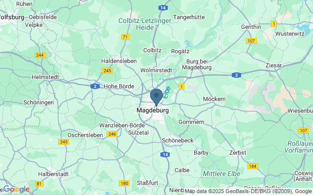 Kaart met locatie Magdeburger Reiter